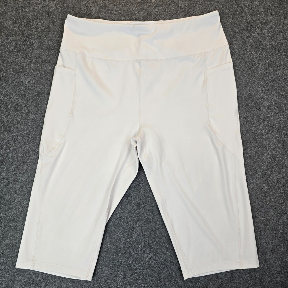Baleaf Capri Leggings Womens 2XL White Stretch Workout Training Athleisure